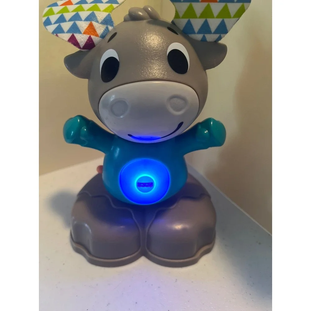 Fisher-Price Linkimals Musical Moose Interactive Toddler Toy GJB06 Grey Teal